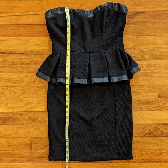 Nikibiki Strapless Black Peplum Dress - Picture 6 of 9